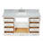 Cambridge 67'' Single Bathroom Vanity with Carrara Marble Top-90865214-132365652