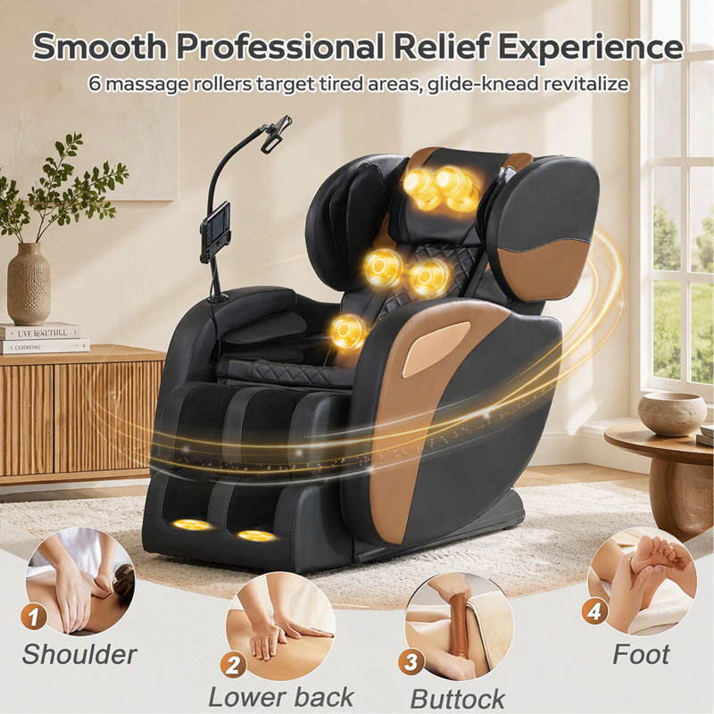 Fauteuil inclinable de massage 2026 sans gravité avec pression d'air corporelle complète