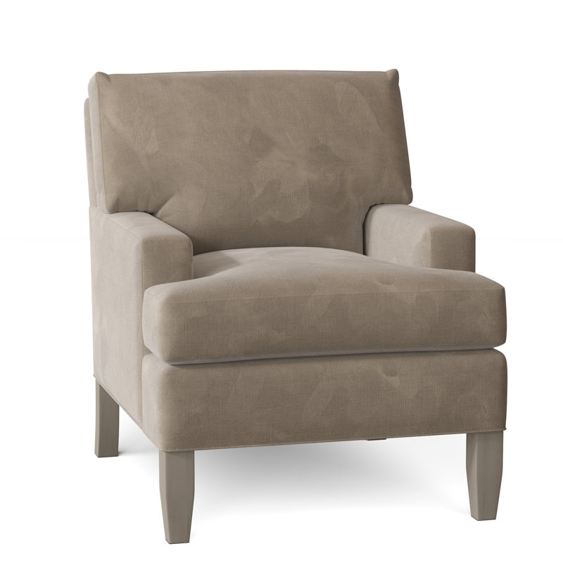Huntington 31" Wide Down Cushion Armchair, Rylee Dusk, Gray, 37" H x 31" W x 37" D