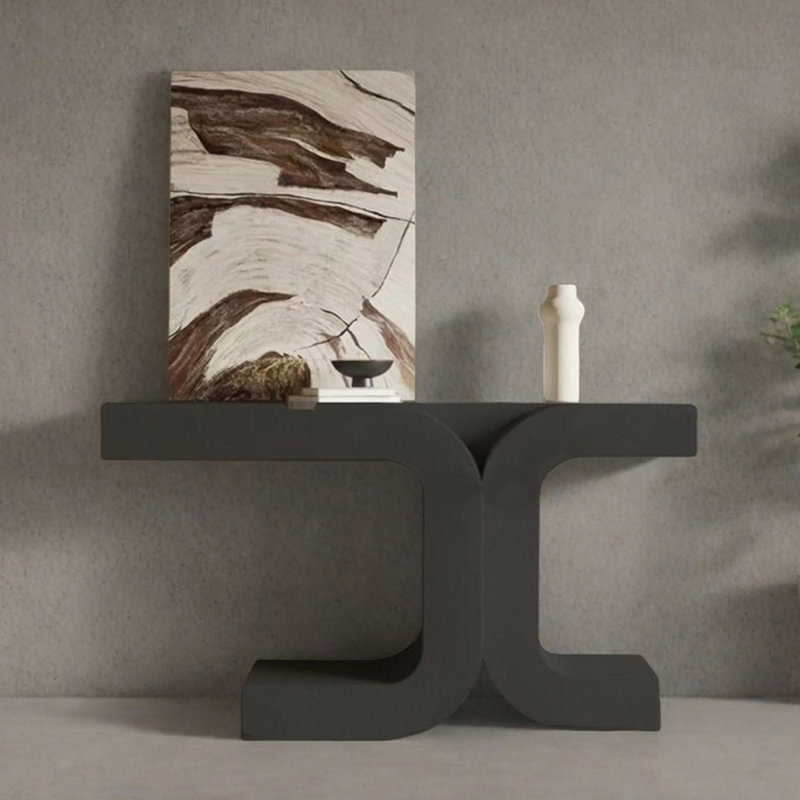 Console scandinave Creative, H 33,5 po x l 47,2 po x P 13,8 po, Noir
