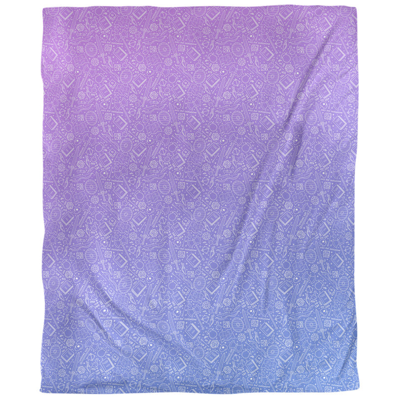 Housse de couette Katelyn Elizabeth, Microfibre, Housse de couette pour lit simple, Mauve / Bleu