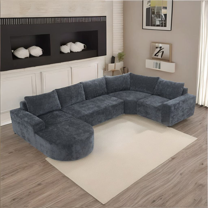 Canapé modulaire surdimensionné 141,7 po, Gris