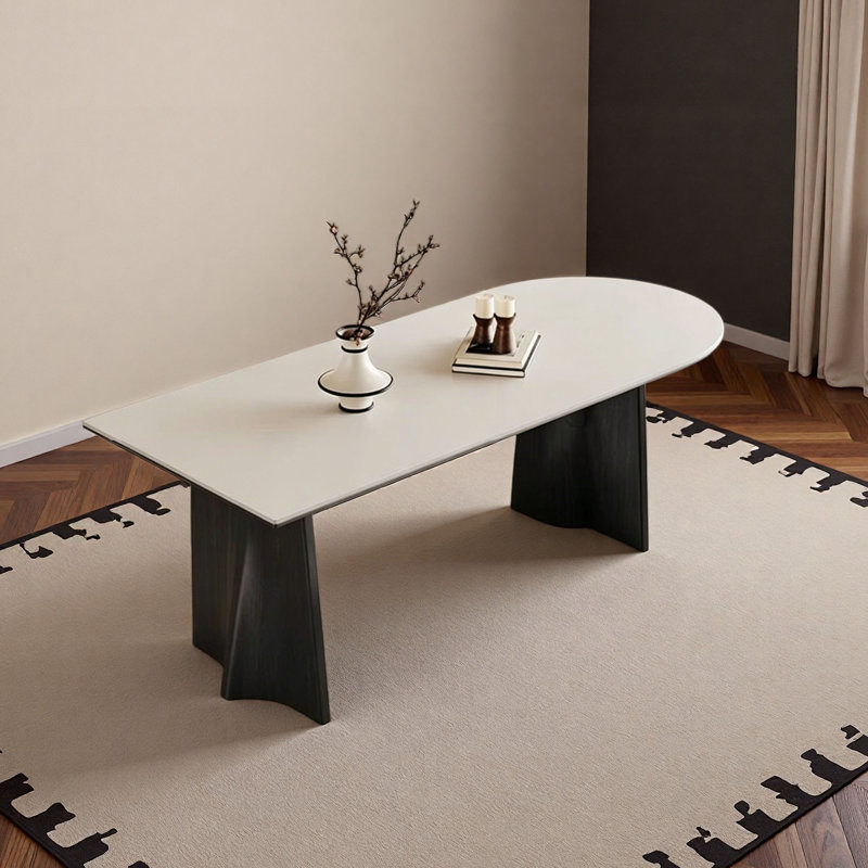 Table de salle à manger French Vintage, 29.5" H x 70.9" W x 35.4" D