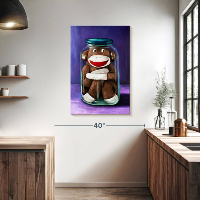 Ketti Preserving Childhood Sock Monkey, 39" H x 26" W