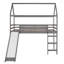 Lit mezzanine avec glissade, lit maison avec glissade-105490969