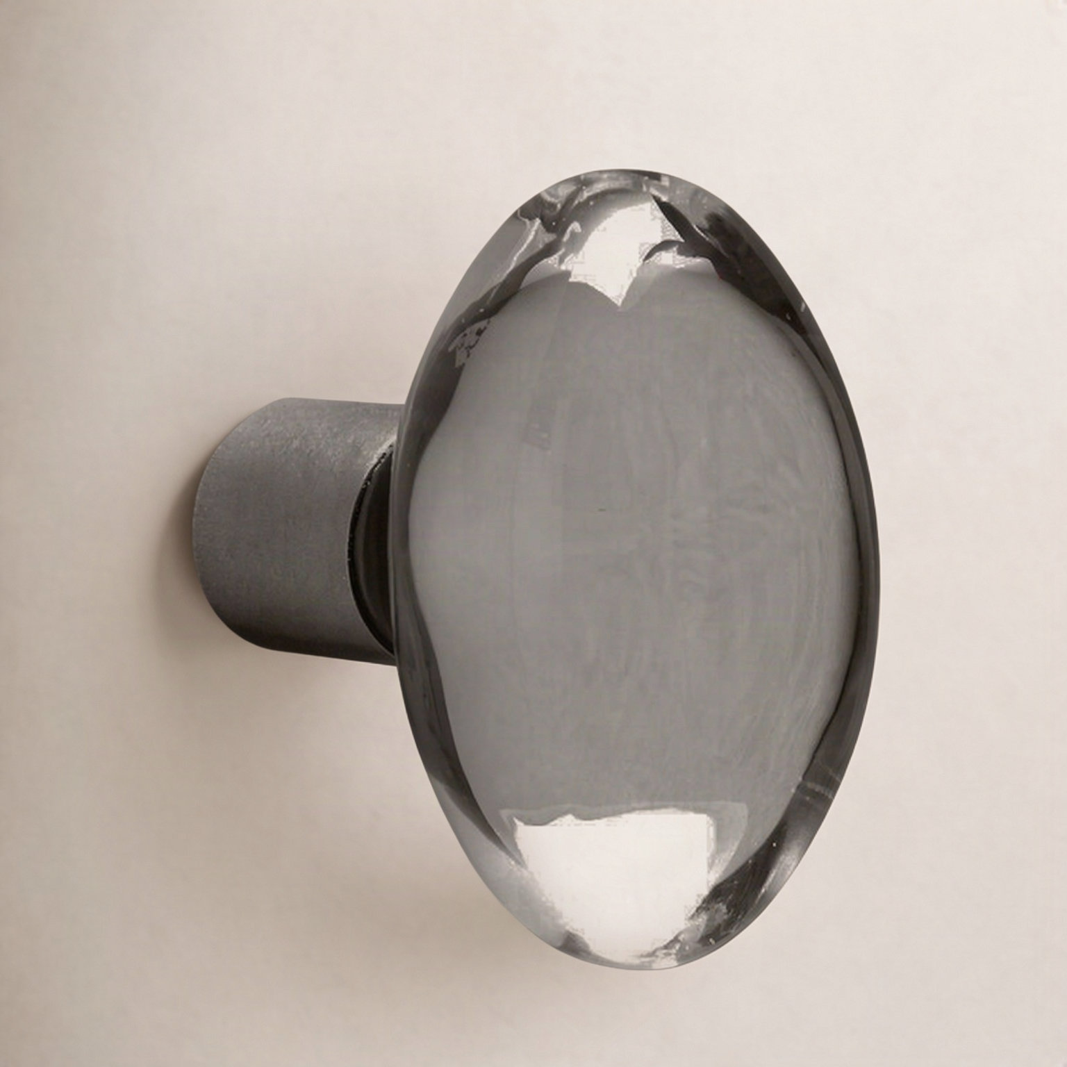 Crystal Oval Knob Knob, Silicon Bronze Dark