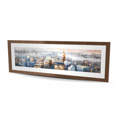 Abstract New York City Building Bedroom Print | Home Decor