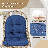 Patio Wicker Egg Chair, Outdoor Oversize Lounge Chair With Cushion And Adjustable Sun Shade Canopy-2134712022