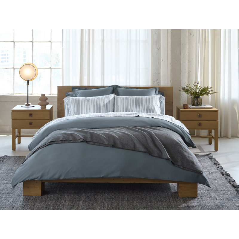 Cloud Soft Organic Sateen Fitted Sheet, Queen Fitted Sheet, Gulf