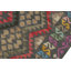 Tapis gris / rouge en laine tissé à la main à motif géométrique rectangulaire 5 pi 10 po x 8 pi Kemarui
