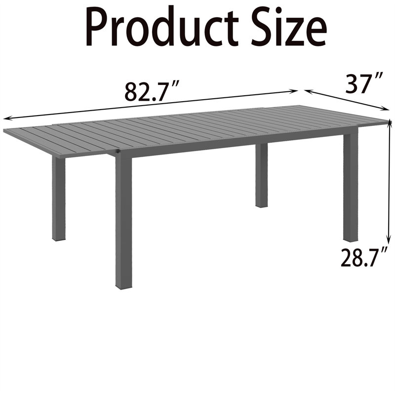 Table de salle à manger rectangulaire L 82,75 po x l 37 po Lynissa