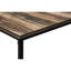 Ensemble de table basse élégant 3 pièces : dessus en stratifié recyclé brun et pieds en métal noir. Style contemporain. Marque