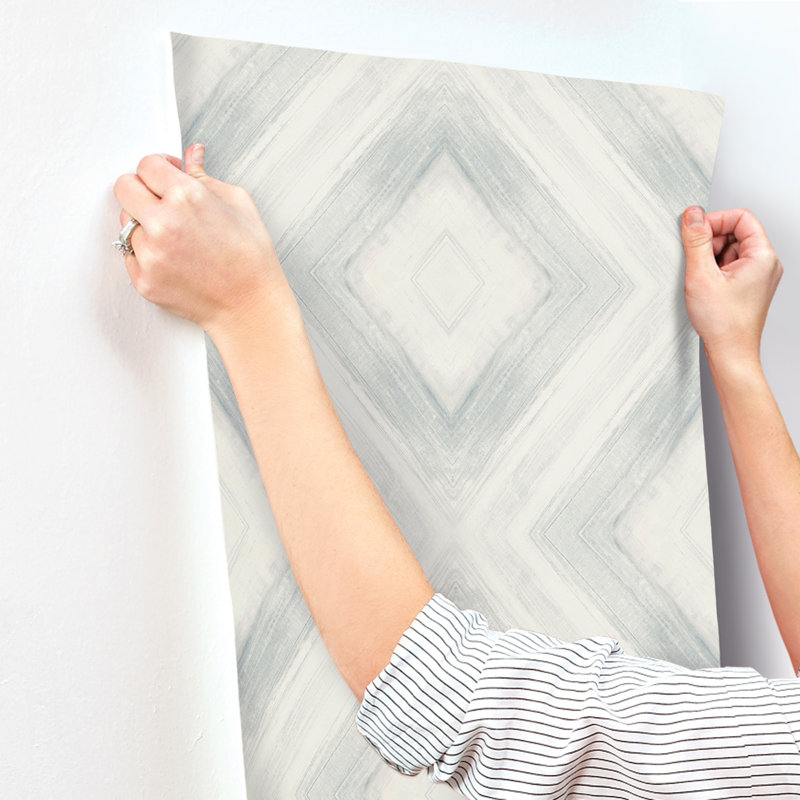 Geometric Wallpaper Double Roll, Mist