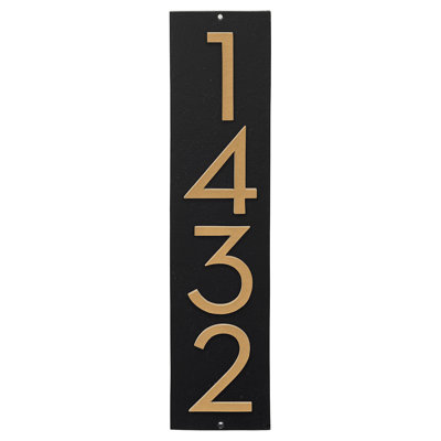Floating Modern 6" Number Vertical Address Plaque (4 Characters)
