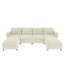 Grand canapé modulaire moderne, canapé modulaire en U avec fonction de rangement, canapé-lit de 123 po avec repose-pieds, méridienne modulaire à 6 places pour salon, chenille-439604484