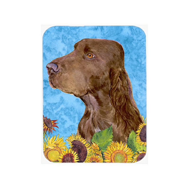 Planche à découper en verre trésors caroline Field Spaniel