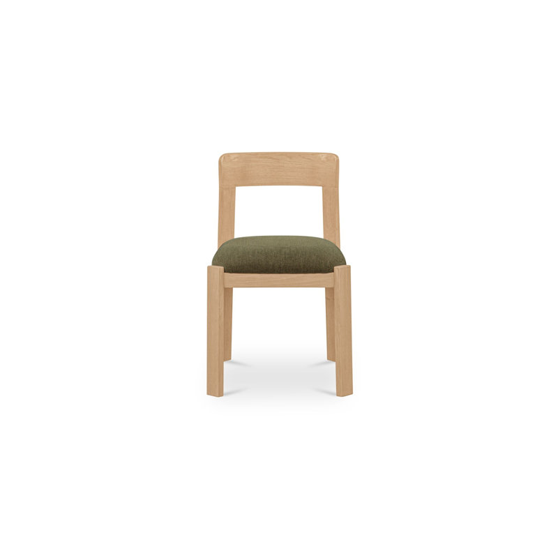 Oli Dining Chair Dark Green-Set of Two, Green