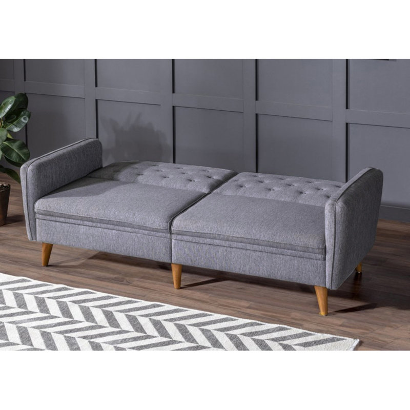 Ensemble de salon inclinable 2 pièces Audette, 100 % lin gris foncé