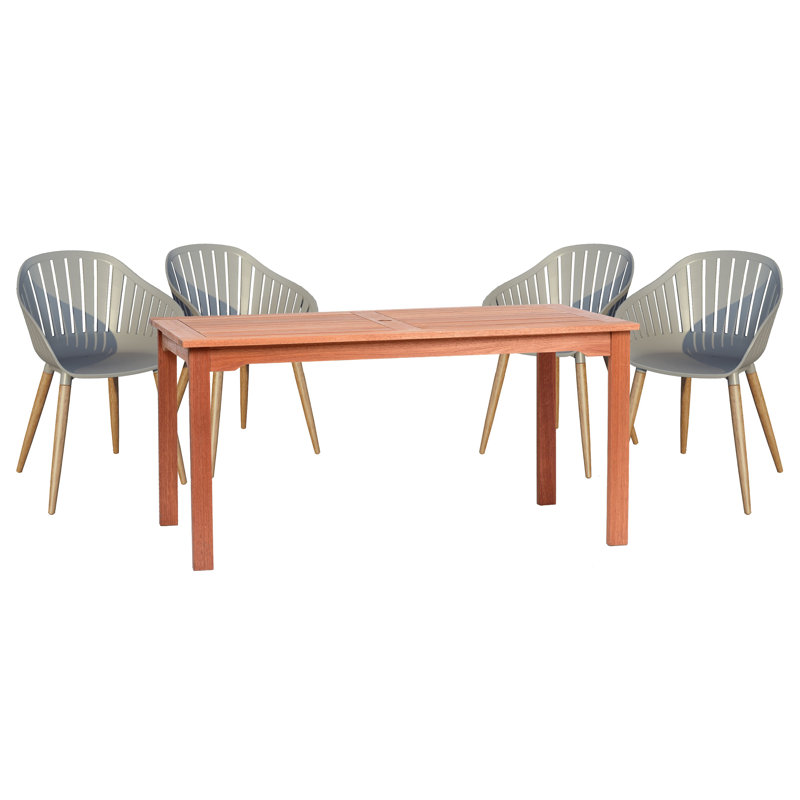 Como 4 - Person Patio Dining Set with Rectangular Table