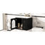 Meuble-lavabo de 24 po pour les petites salles de bain, installation murale, lavabo en céramique, tiroirs organisés, assemblage simple, look, armoire à déversement avec rangement pour porte vitrée, 2 profondeurs rapides-851347128