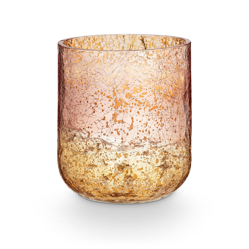Vanity Tin Candle, Cardamom Pomander, Rose Gold Statement Glass