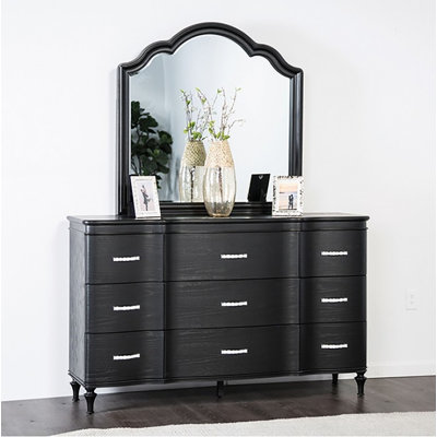 Commode 9 tiroirs avec miroir Nolaine