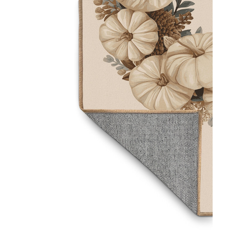 Machine Washable Adamek Thanksgiving Modern & Contemporary Abstract Rug in Beige – LightBrown Binding, 3x5