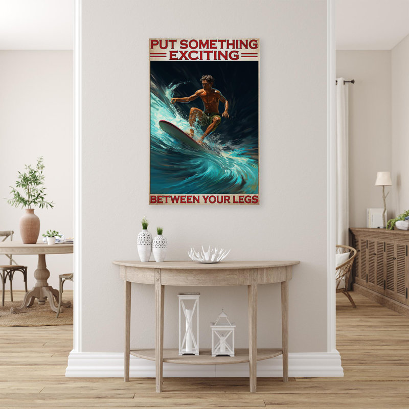 Surfing Put quelque chose excitant - 1 pièce de surf rectangulaire, H 20 po x l 16 po x P 1,25 po