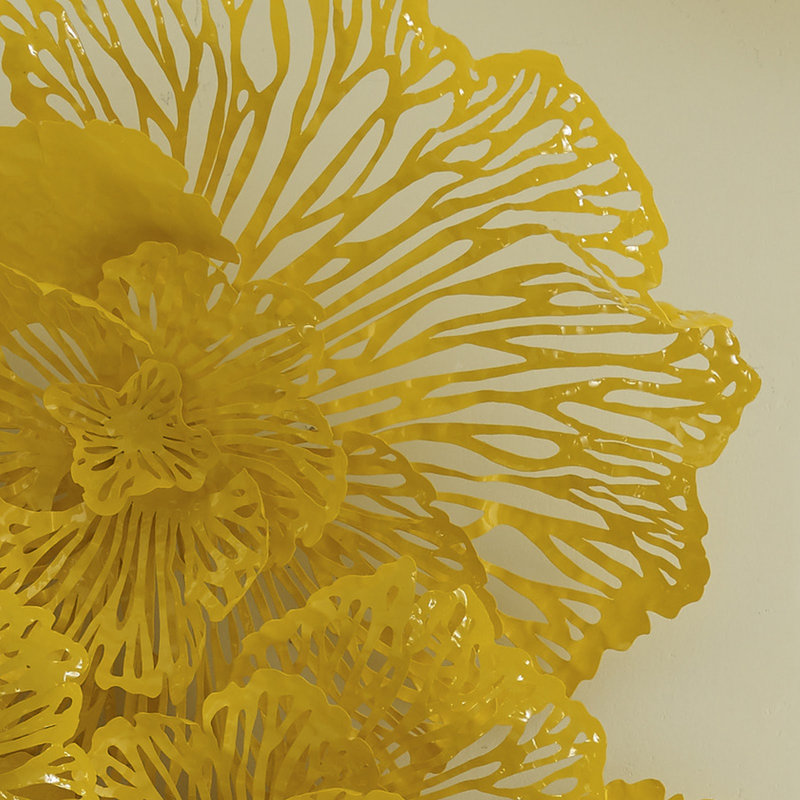 Flower Wall Décor, Yellow