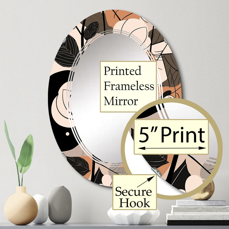 Ardenne - Miroir mural moderne ovale, 30 po x 20 po
