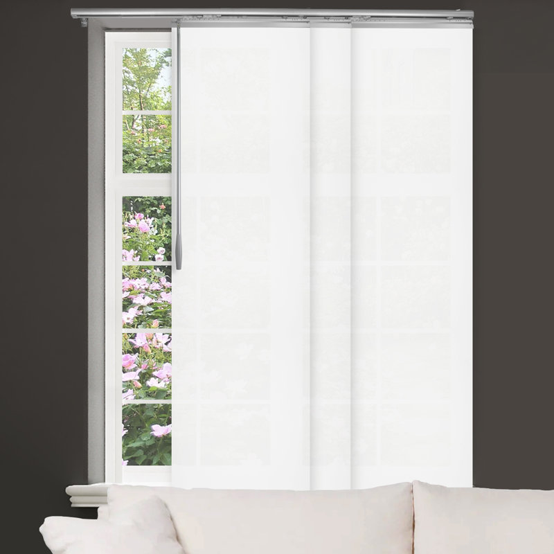 Rail occultant extensible 3 panneaux Laci l 36 po à 66 po x H 94 po, largeur de panneau 23,5 po, Blanc