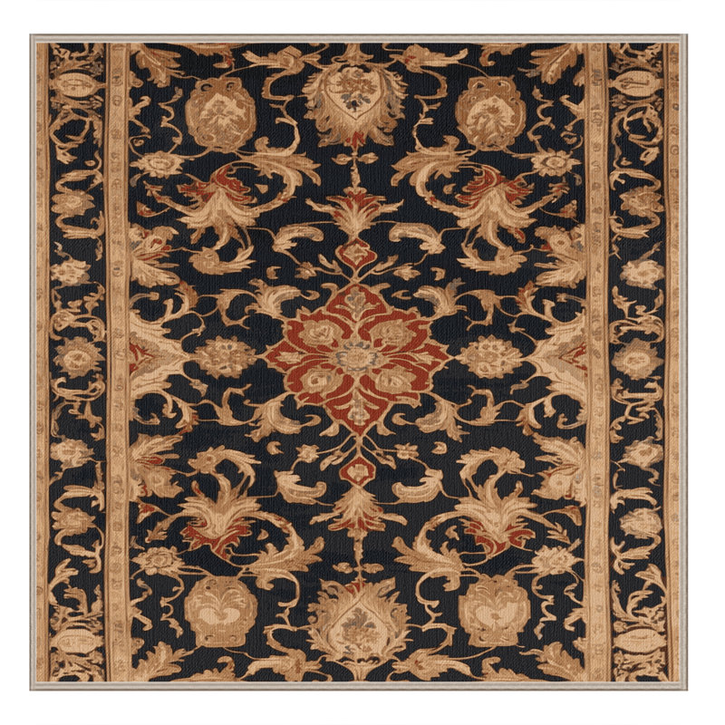 Tapis brun français lavable à la machine