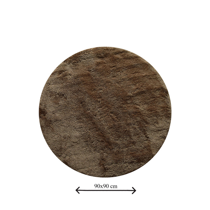 Tapis de bain en acrylique de qualité supérieure, 35,4 po de diamètre | 100% acrylique antibactérien, hauteur des poils de 0,7 à 1,2 po | Dessous antidérapant, lavable à la machine à 86 ° F | Doux, durable et élégant pour la sécurité et le co