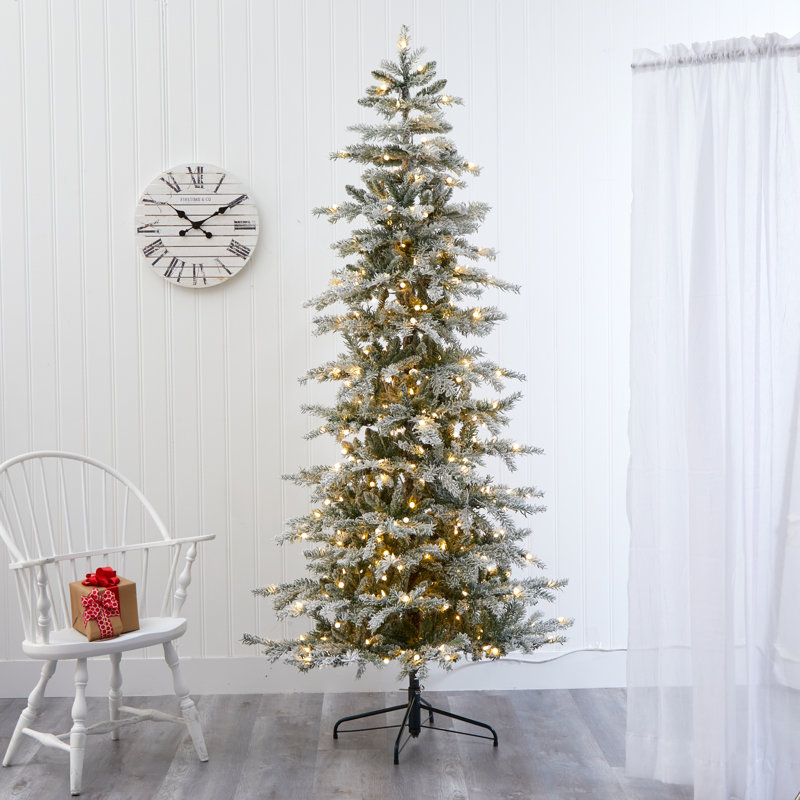 Lighted Artificial Christmas Tree, 7.5' H