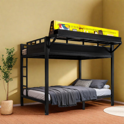 Beds With Storage, Full Metal Mdf Bunk Bed, Modern Industrial Home