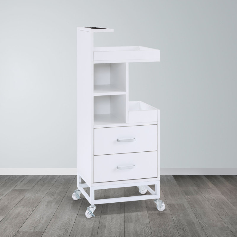 Chariot utilitaire roulant, chariot avec roulettes verrouillables et porte-outils Salon Storage