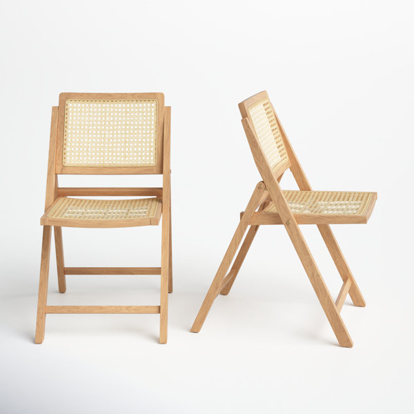 AllModern Dan Rattan Folding Dining Chair & Reviews | Wayfair