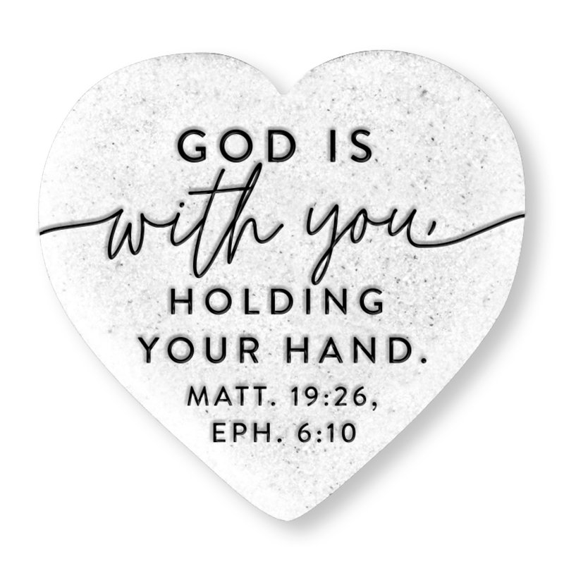 Tabletop Heart Stone God Is With You
