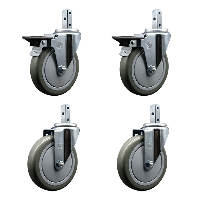 Polyurethane Casters, Gray