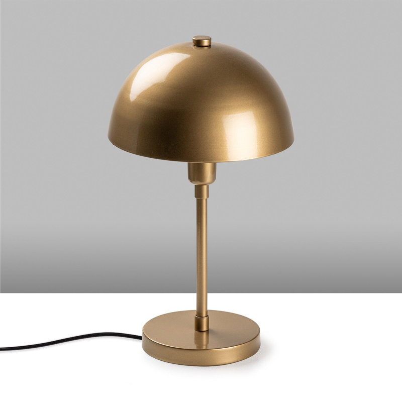 Glamorous Table Lamp, Gold Metal Body, 7.9 x 7.9 x 13.8 inches | E14 Socket, Max 40W, On/Off Switch on 78.7-inch Cable | Elegant Lighting for Home Decor, Bedroom & Living Room, IP20 Rated, Stylish & Functional Design