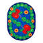 Tapis bleu / rouge ABC-7175402