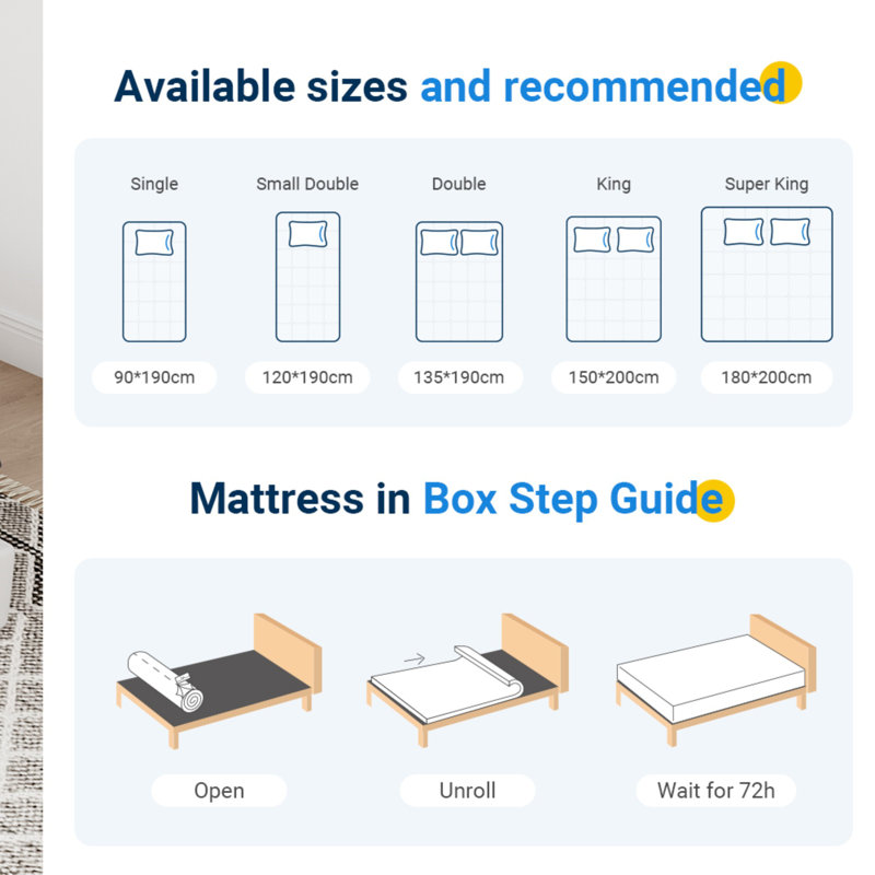 Cleo 23cm Memory Foam Pocket Sprung  Mattress, Single (3')