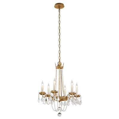 Lustre empire 6 lumières de style bougie Viola