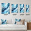 Horloge murale Coastal Elegant Marble Shore - Glam-1939434964