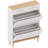 Freestanding Shoe Cabinet With 2 Flip - Up Doors And Drawers, Narrow Organizer For Compact Spaces, White Natural Finish, Amazing Storage Shoes, Unique Door, , Effortless Assembly Rack Entryway,