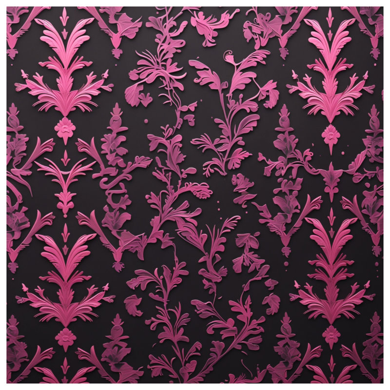 Couvertures damassées florales roses, 50in W x 60in H