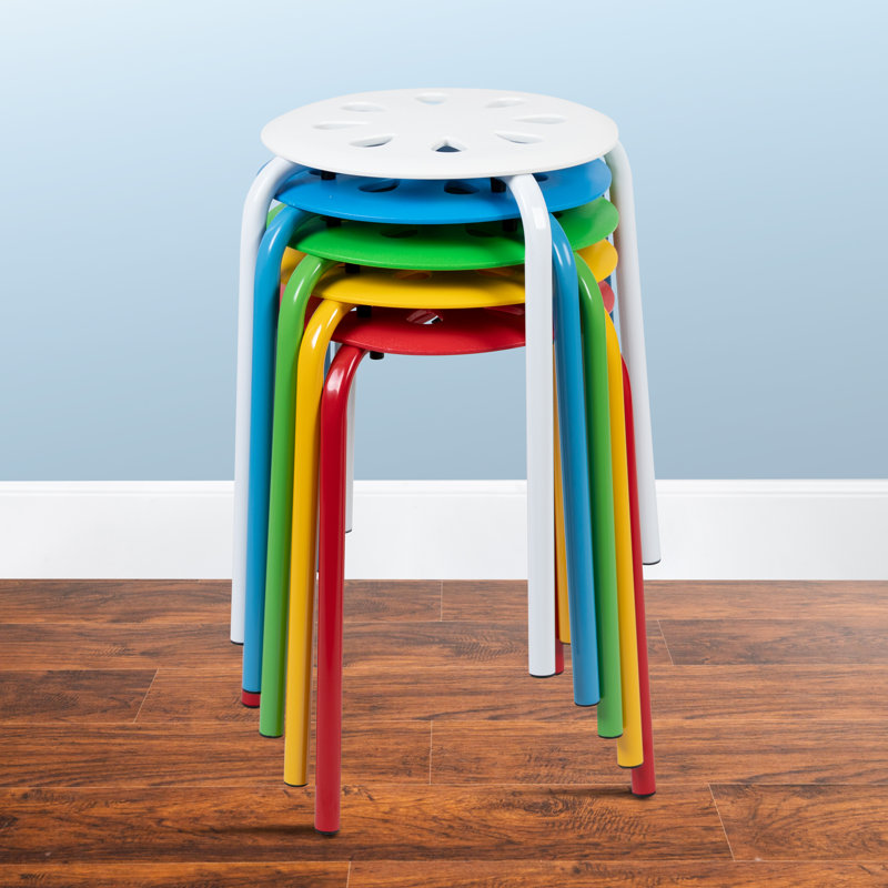 Steel Accent Stool, Muticolor