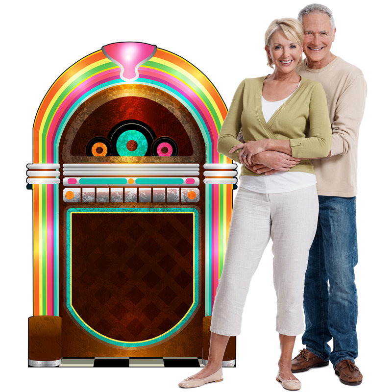 67'' Multicolor Cardboard 50s Juke Box Standup