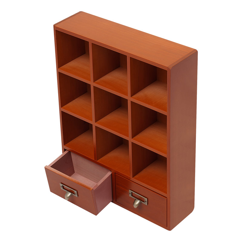3 Tier 16.7'' H X 13.1'' W Desktop Storage w/ Drawers