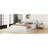 Queen Size Upholstered Platform Bed, White